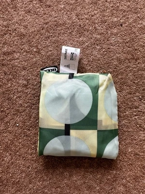 IKEA Reusable Folding Tote Bag. Green & Yellow. NEW - Image 1 of 4