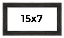 15x7 Frame Black Barnwood Picture Frame Modern Photo Frame UV Acrylic, Acid Free