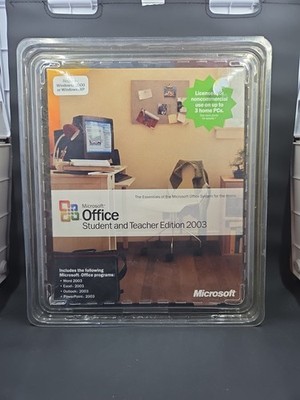 Microsoft Office Student and Teacher Edition 2003 Word Excel NEW SEALED 
