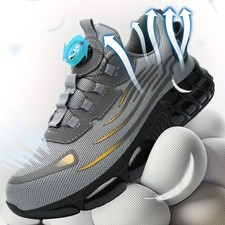 Mens' Sneakers Safety Work Shoes Steel Toe Anti-smash Boots Indestructible Shoes
