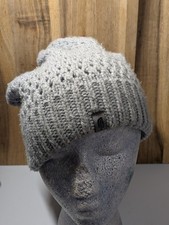 The North Face Womens Cable Knit Beanie Hat Acrylic Gray One Size