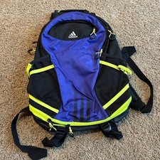 Adidas Men's Backpack in Black, Blue, and Yellow