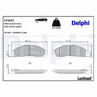 Bremsbelagsatz Scheibenbremse Delphi LP2037 FüR TFR TFS MAX Isuzu 24370 1 Ditd