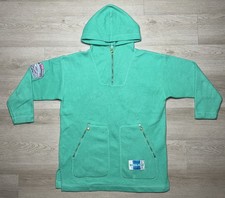 Vintage 90  s B.U.M. Equipment Alpine Fleece Green Hoodie Size Medium 1/4 Zip