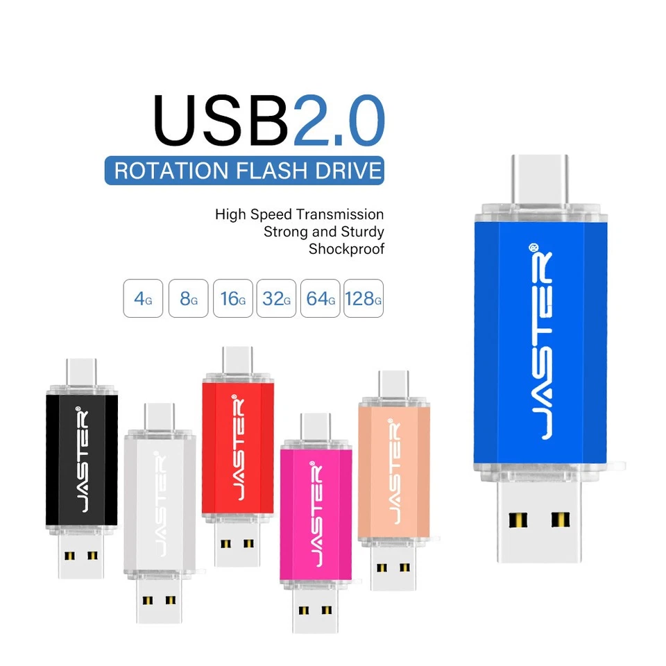 TYPE-C OTG 2 in 1 USB Memory Photo Stick Flash Pen Drive Android/Samsung/PC/Mac - Image 3 of 4