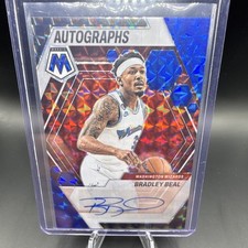 2022-23 Panini Mosaic Blue Prizm Auto /25 Bradley Beal Wizards #AM-39