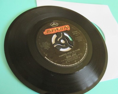 BON JOVI - WANTED DEAD OR ALIVE 7'' VINYL SINGLE 1986 MERCURY 888 467-7