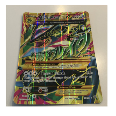 Pokémon M Rayquaza EX 098/098 Mega Promo Holo Oversized Jumbo Card