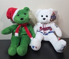 2 MLB Chipper Jones Bears Plush Bears All-Star Game '99 Salvino's/Bamm Beano's