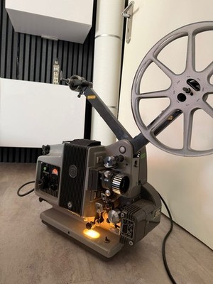 Filmprojektor Bauer P5 16mm Komplettset Verstärker Lautsprecher mit Koffer Top