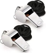 Whistle, Stainless Steel Super Loud Sports Whistle With Lanyard, P