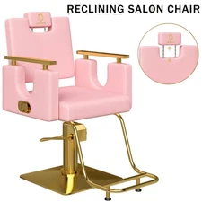 Professional Barber Styling Chair Hydraulic Recline Salon Chair with Footrest