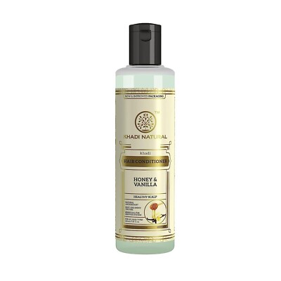 Khadi Natural Hair Care Conditioner Honey Vanilla Shiny Smooth Hair Growth 210ML