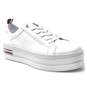 tommy hilfiger white platform sneakers