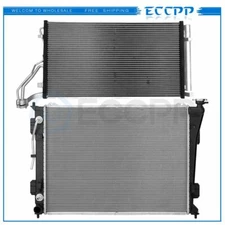 Aluminum Radiator & AC Condenser Cooling Kit For 2012-2015 Kia Optima 2.4L l4