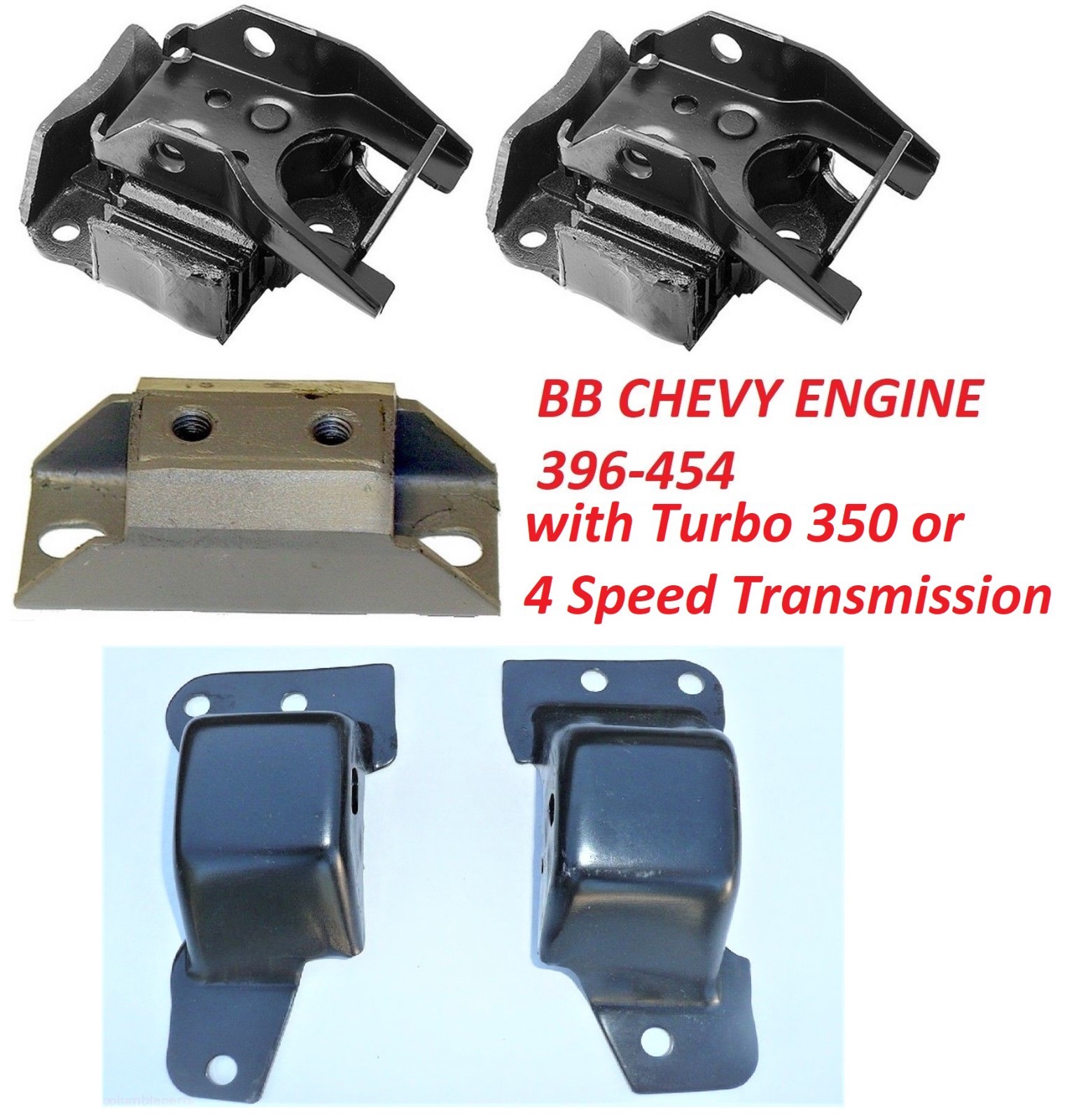 69 Camaro Engine Mounts 6972 Nova Motor Mounts TURBO 350 4SPEED NEW