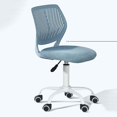Adjustable Office Desk Chair Upholstered Swivel Task Chair for Kids and Teens
