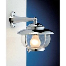 Lampara a parete in ottone cromato esterno/interno stile nautico