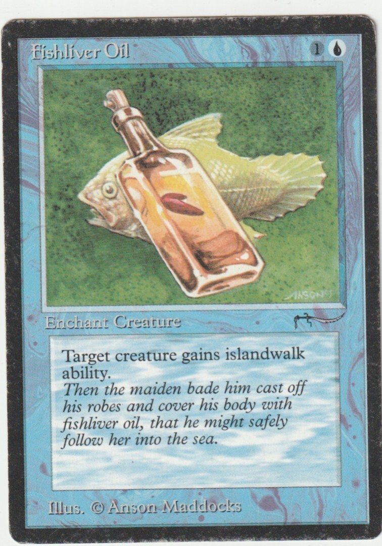Arabian Nights MTG  Fishliver Oil (Dark)  Magic