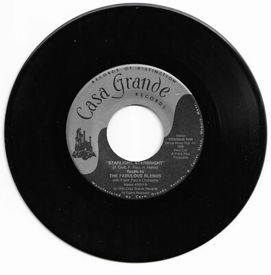 DOO WOP 45 FABULOUS BLENDS STARLIGHT STARBRIGHT VG+ BROWN WAX