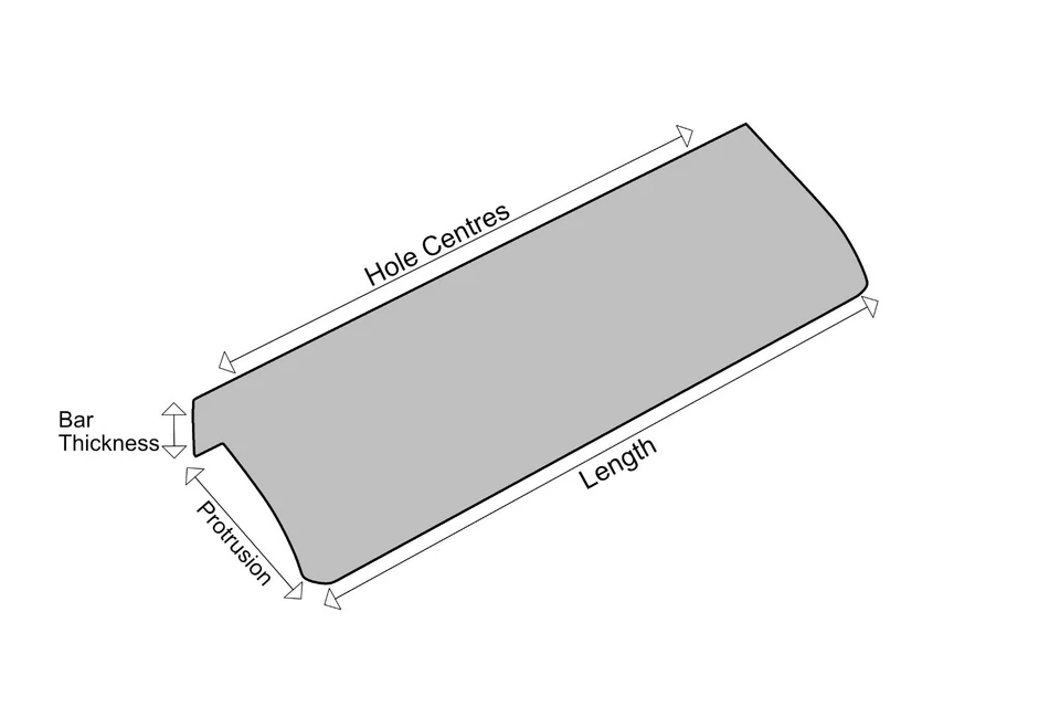 Copper Kitchen Cabinet Door Handles Cupboard Drawer Concealed Finger Edge Pull - Image 4 of 4