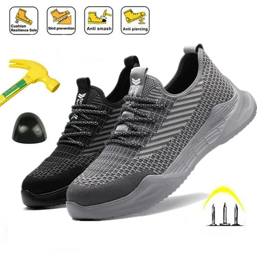 Womens Steel Toe Safety Shoes Work Boots Lightweight Indestructible Sneakers - Picture 1 of 12