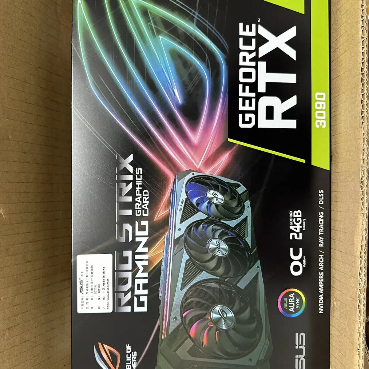 ASUS ROG Strix GeForce RTX 3090 OC 24GB GDDR6X Graphics Card ASUS ROG Strix GeForce RTX 3090 OC 24GB GDDR6X Graphics Card