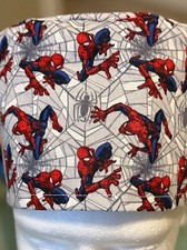 Spider-Man crawler reversible Adult Skull/Chemo Surgical Scrub Hat/Cap Handmad