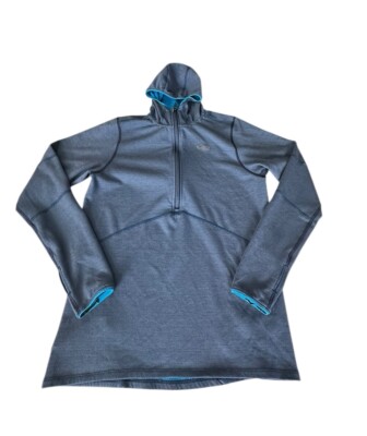 Outdoor Research ShiftUp Half Zip Hoody Mens Medium Blue Pocket Stretch