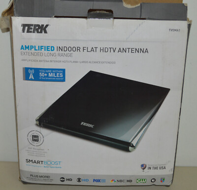 TERK Amplified Indoor Flat HDTV Multi-Directional Antenna