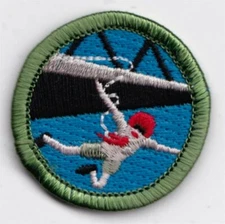 MERIT BADGE - SPOOF - BUNGEE JUMPING - 1-1/2" DIA. - PRIVATE ISSUE