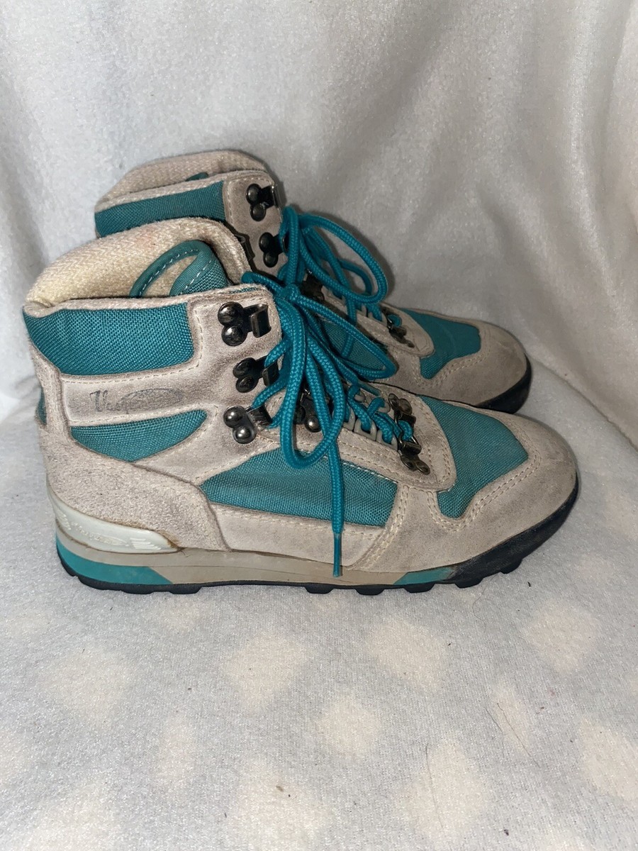 VTG Vasque Womens Hiking Boots Nubuck Grey Teal Size 7591 Made In Korea