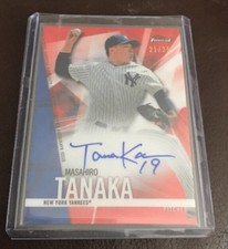 2017 TOPPS FINEST MASAHIRO TANAKA RED WAVE ON CARD AUTO AUTOGRAPH 21/25 NICE