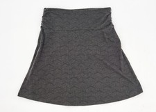 Kuhl Skirt Womens Small Gray A-Line Zip Pocket Knit Ruched Waist Active