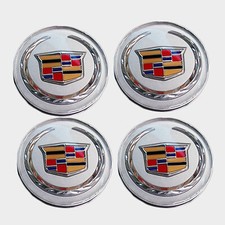 4pc Set Silver Wheel Center Hub Caps Cadillac Ats Cts Dts Srx Sts Xlr Xts 2-58