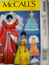 Princess Dress Costume Misses size S-XL McCalls 6629 Sewing Pattern