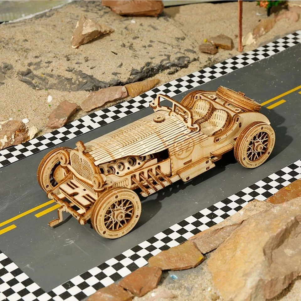 ROKR 5 Cars 3D Wooden Puzzle GrandPrix Stream Truck Army Vintage Adult XmasGift - Image 4 of 4