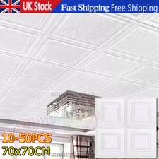 50X Large Drop Ceiling Tiles Wall Sticker XPE Self-adhesive Ceiling Foam Panels