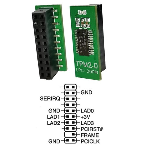 20Pin TPM2.0 LPC Security Module Board Remote Card For Motherboard - Afbeelding 3 van 7