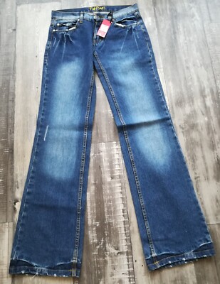 T*PAC Italy Blue Jeans blau straight leg regular NEU mEt Gr. 27 M 36 38 mit Maße
