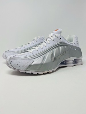 shox r4 white silver