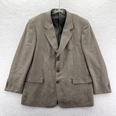 Tom Tailor Blazer Jacket Mens 48 Long Brown Wool 48x35 Job Suit Sport Coat Top