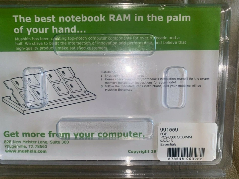 NEW-Mushkin Essentials, 2 GB of RAM. 991559 - Image 3 of 3