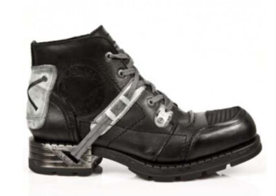 New Rock Motorock Shoes/Boots ANKLE BOOT MOTOROCK M-MR015-C3 Black