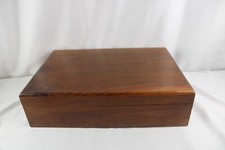 Gorgeous Bench Made Vintage Solid Wood Box for Photographic Slides Boxes Sliding