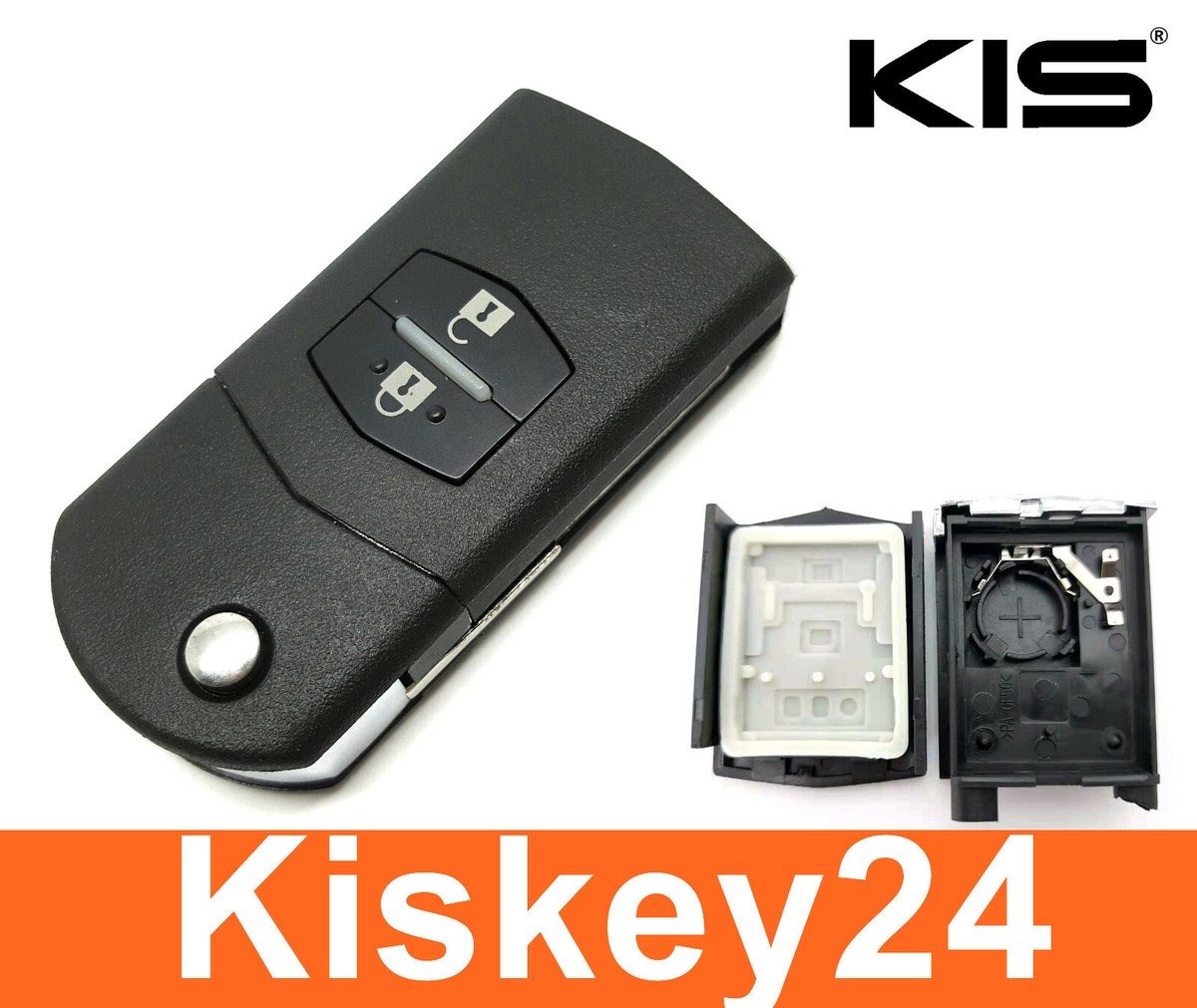 Carcasa De Llave Plegable Para Mazda - Incluye 2 Botones Y Bater A Cr1620 Compatible Con
