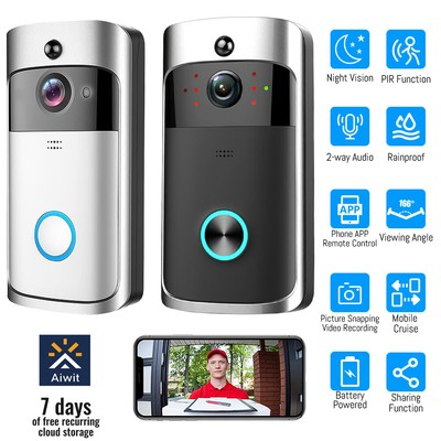 Smart Wireless WiFi Video Doorbell Phone Door Ring Intercom Security Camera Bell