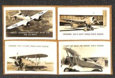 AVIATION AIRPLANES 6 PHOTOS MILITARY POSTCARD (c. 1940s) !!!