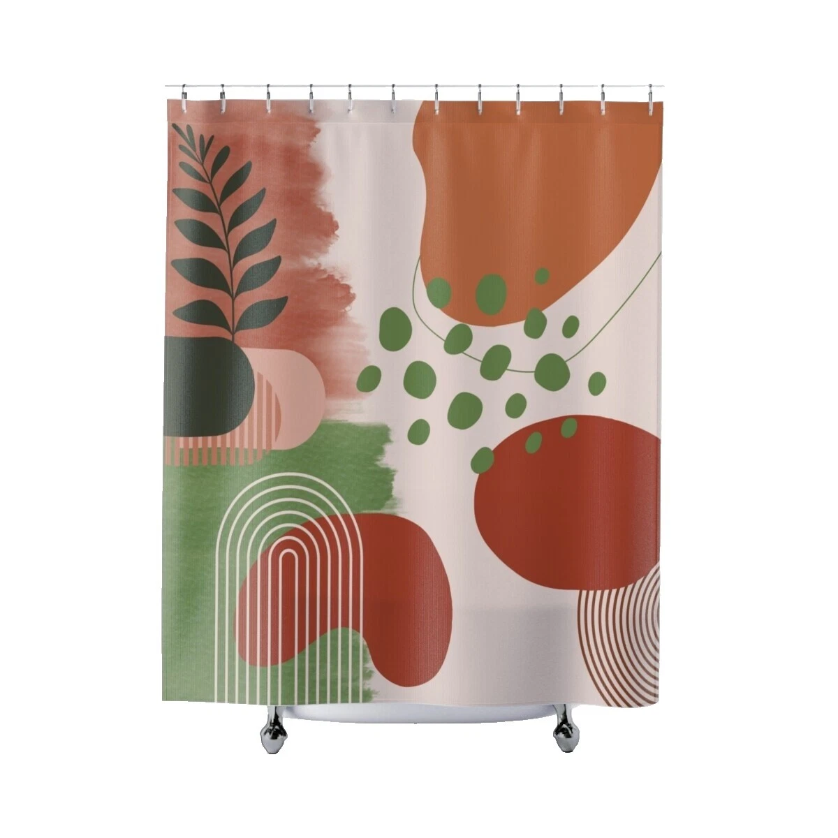 Brown Abstract Shower Curtains