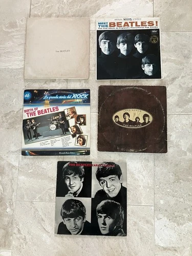 Lot Of 5 Vintage BEATLES Vinyl Albums